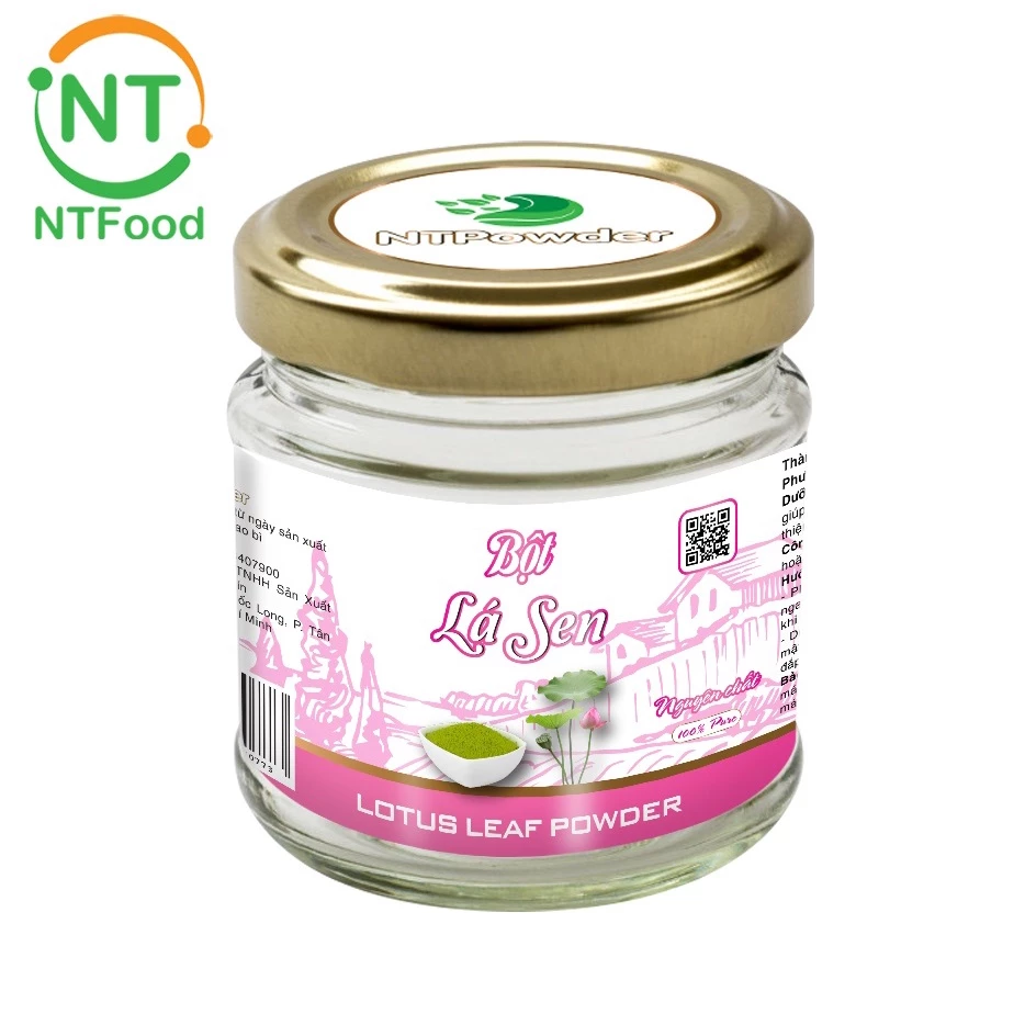 Nhất Tín Food NTPowder フリーズドライ蓮の葉パウダー 60g - 健やかな体と安眠をサポート