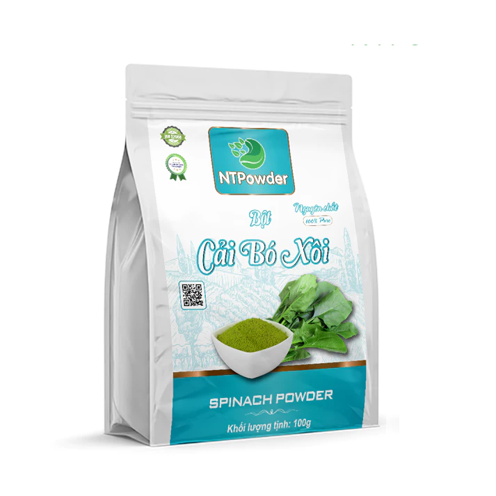 【Nhất Tín Food】NTPowder フリーズドライほうれん草パウダー 100g – 無添加・純粋