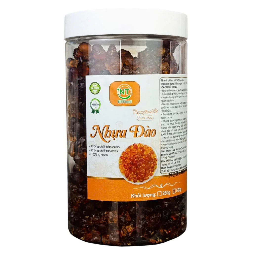 ニャットティンフード 桃膠（桃の涙）NTFood 500gボトル