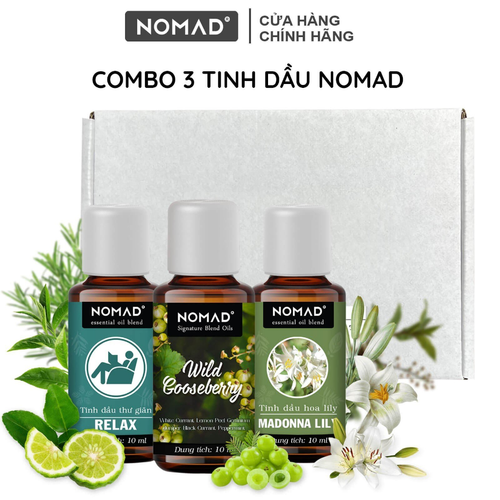 Nomad エッセンシャルオイル リラックス&ワイルドグーズベリー&マドンナリリー 3点セット 10ml×3