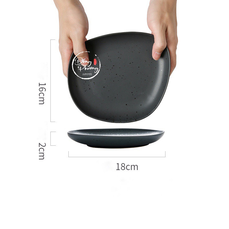 Nordic Sense プレミアム食器 ディナープレート モダンブラック 19cm