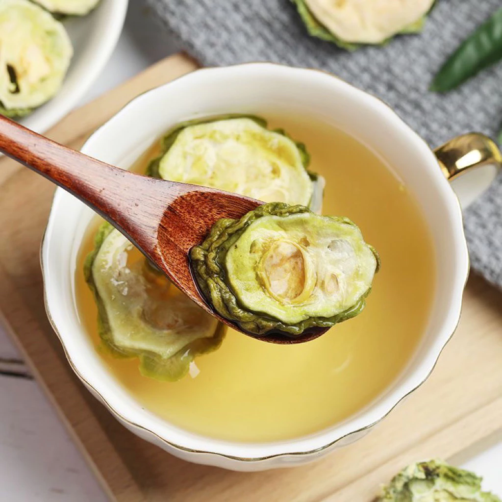 ベトナム西北部産 厳選 乾燥ゴーヤ スライス 500g ジップ袋入り – 健康茶・ティータイムに最適な無添加ヘルシー食材