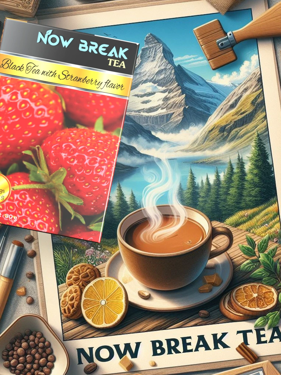 Now Break Tea ストロベリーティー - 20ティーバッグ