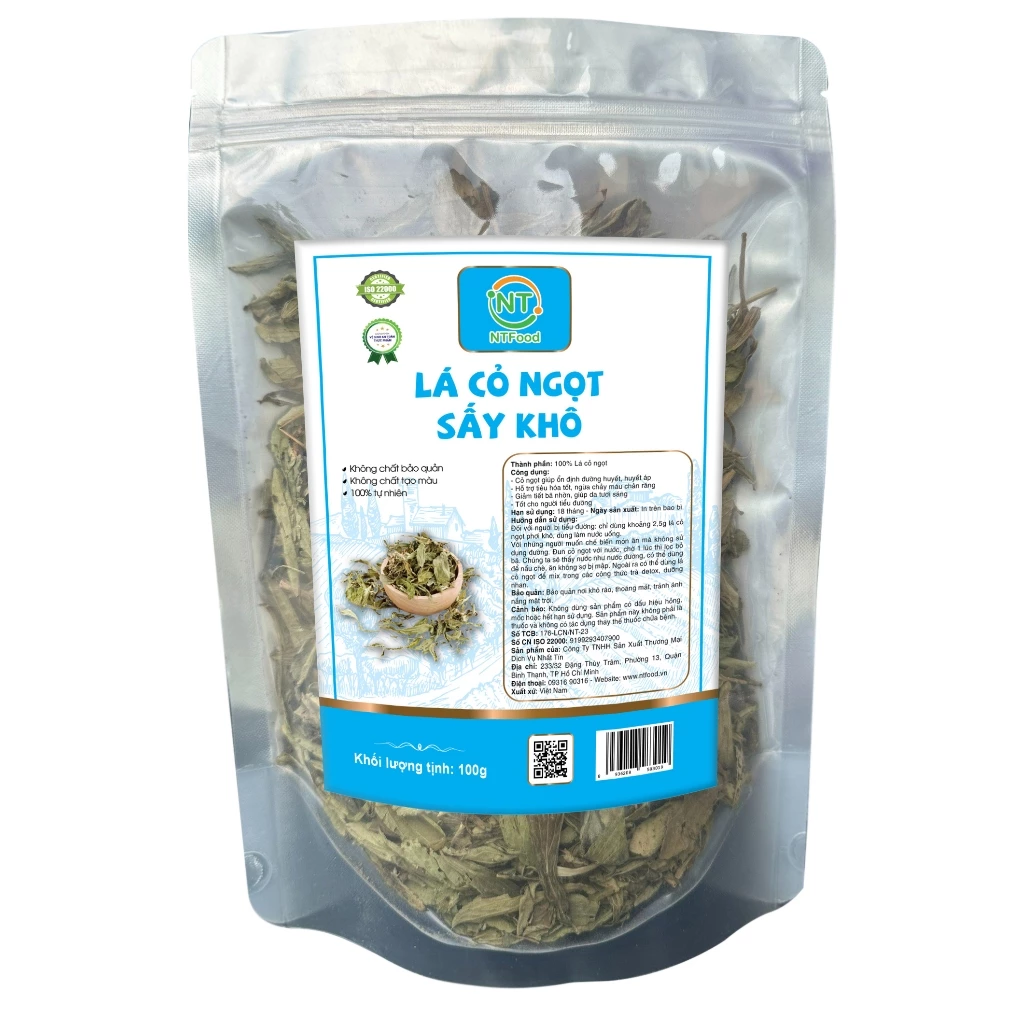 NTFood 乾燥ステビア葉 100gパック - ニャットティンフード