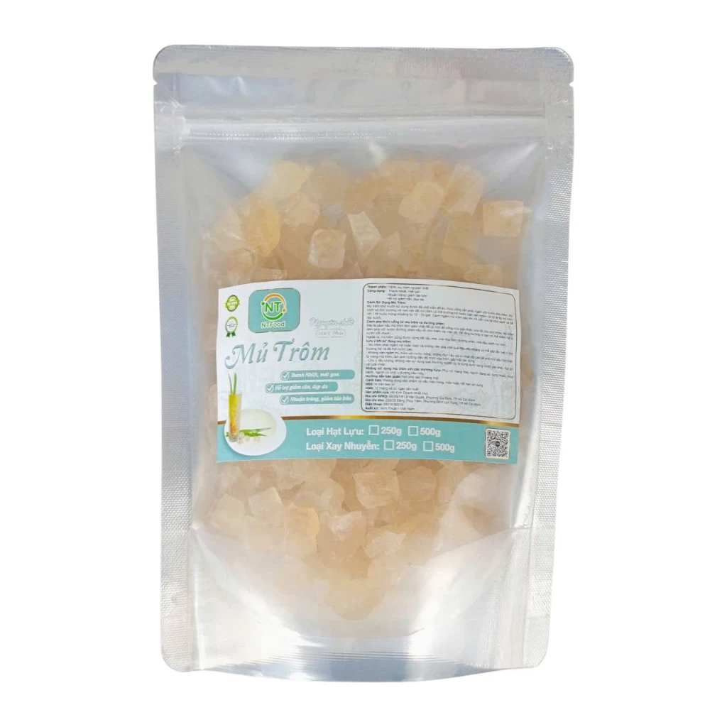 NTFood パンラン産 純粋トロムガム（ざくろの種状カット）500g ジップ袋 – 夏のデトックス・美容サポート