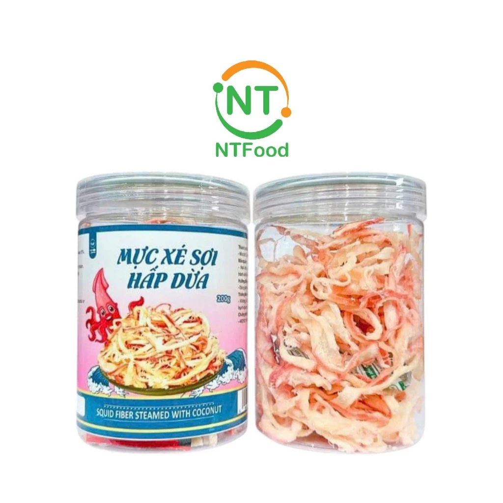 NTフード ココナッツ風味ソフトさきいか 200g PETボトル - ニャットティンフード