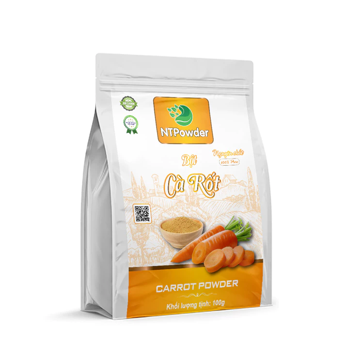 ニャットティンフード NTPowder フリーズドライ人参パウダー 100g (100%純粋・無添加)