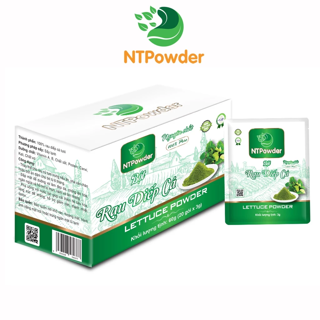 NTPOWDER 冷凍乾燥ドクダミパウダー 60g (3g x 20包) - Nhất Tín Food