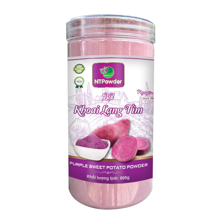 NTPowder フリーズドライ 紫芋パウダー 600g PETジャー入り - Nhất Tín Food