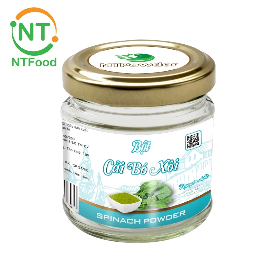 NTPowder ほうれん草フリーズドライパウダー 60g - Nhất Tín Food