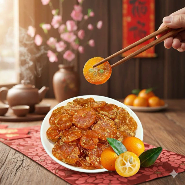 【Ô MAI MÊ】金柑と生姜のソフトドライ 500g – 温まる甘辛ミックス