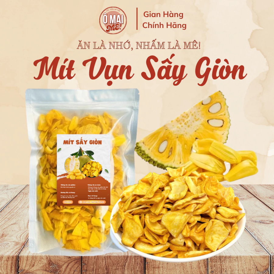 【Ô MAI MÊ】サクサク割れジャックフルーツチップス 500g - 訳あり小片でお得！香ばしいベトナムの味