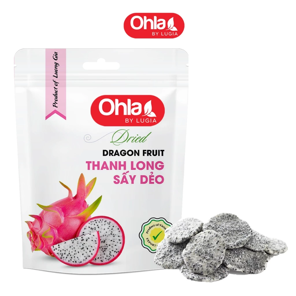 Ohla ドライドラゴンフルーツ 100g - ベトナム産ヘルシースナック