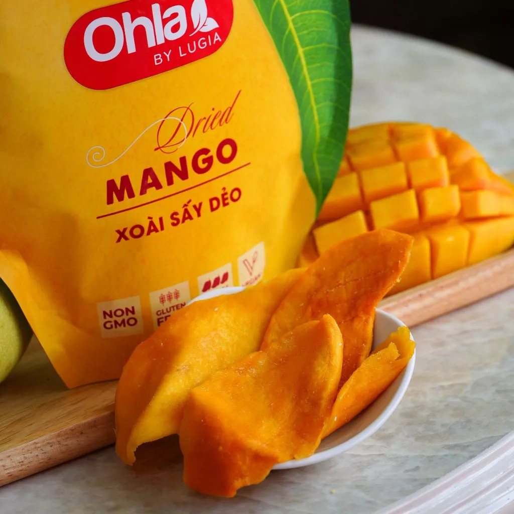 Ohla 輸出品質 完熟ドライマンゴー 200g | ヘルシーおやつ、自然な甘さ