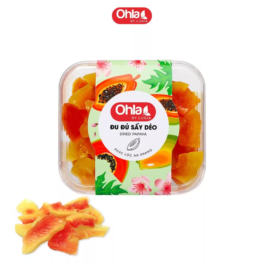 Ohla やわらかドライパパイヤ 200g - ビタミンC・A豊富 ヘルシースナック