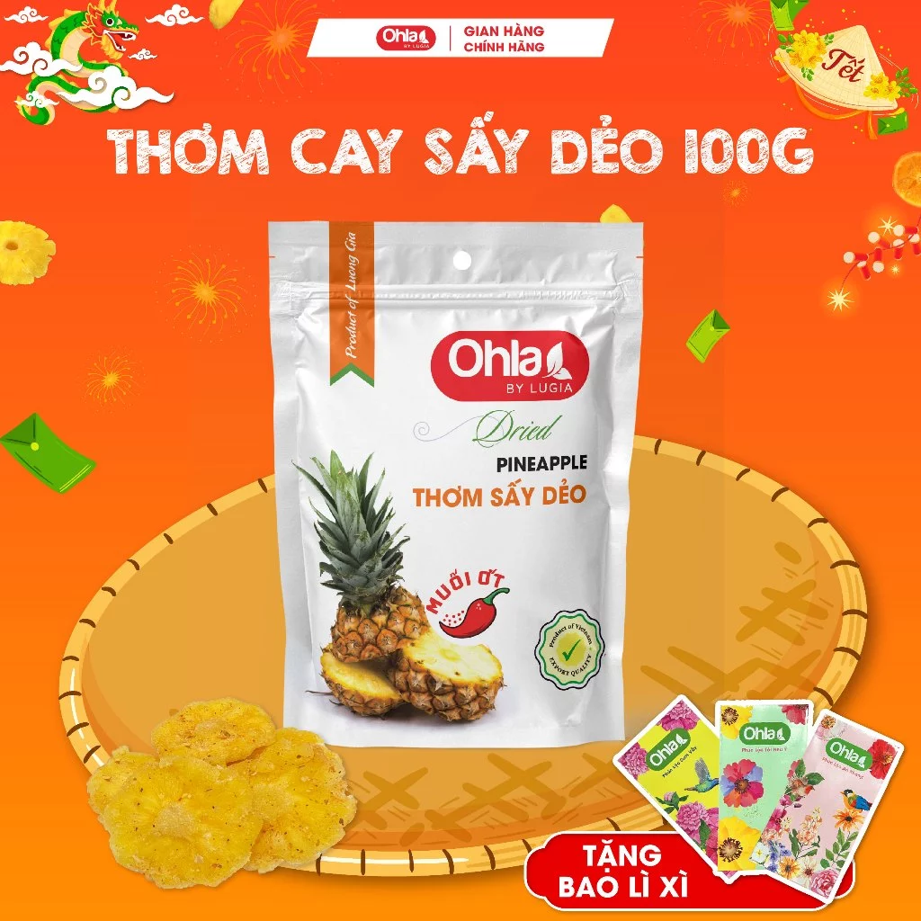 Ohla ソフトドライパイナップル 塩チリ風味 100g