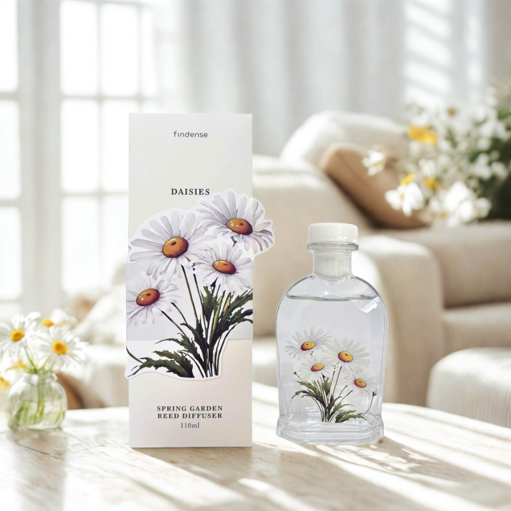 OHSOME Findense フレグランスオイル デイジーの香り 110ml 春の花畑バージョン リードディフューザー付き