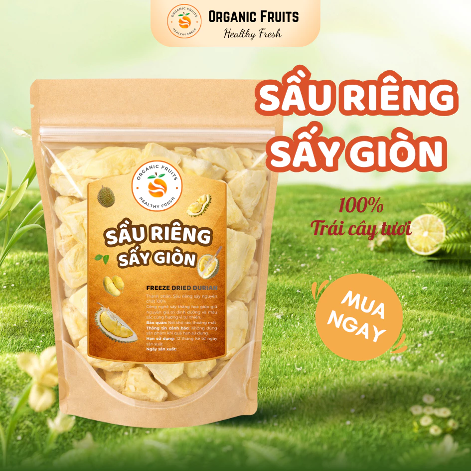 【オーガニックフルーツ】Ri6種フリーズドライドリアンチップス 500g – サクサク、濃厚な香りと風味