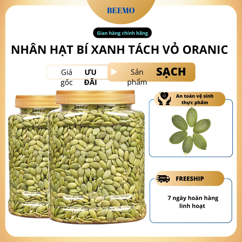有機ローストかぼちゃの種（皮むき）1000g ジップ袋入り – 無添加、大粒でふっくら、そのまま食べるヘルシースナック、ミルク作りにも最適