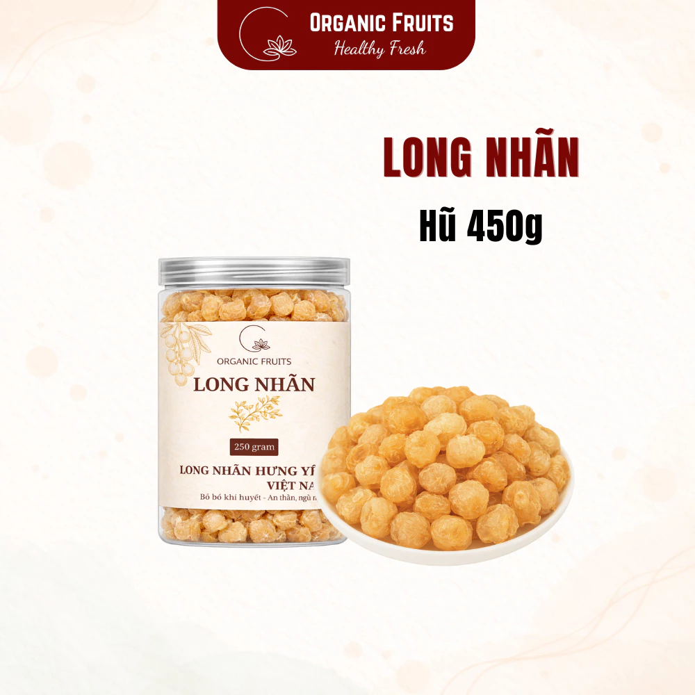 フンイエン産オーガニックソフトドライ龍眼（ロンガン）250g - 無添加・自然な甘みと香り