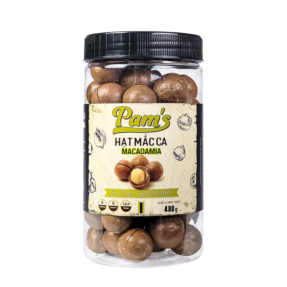 Pams オーストラリア産 殻付きマカダミアナッツ 480g - 最高級Aサイズ、簡単殻割り、肉厚カーネル