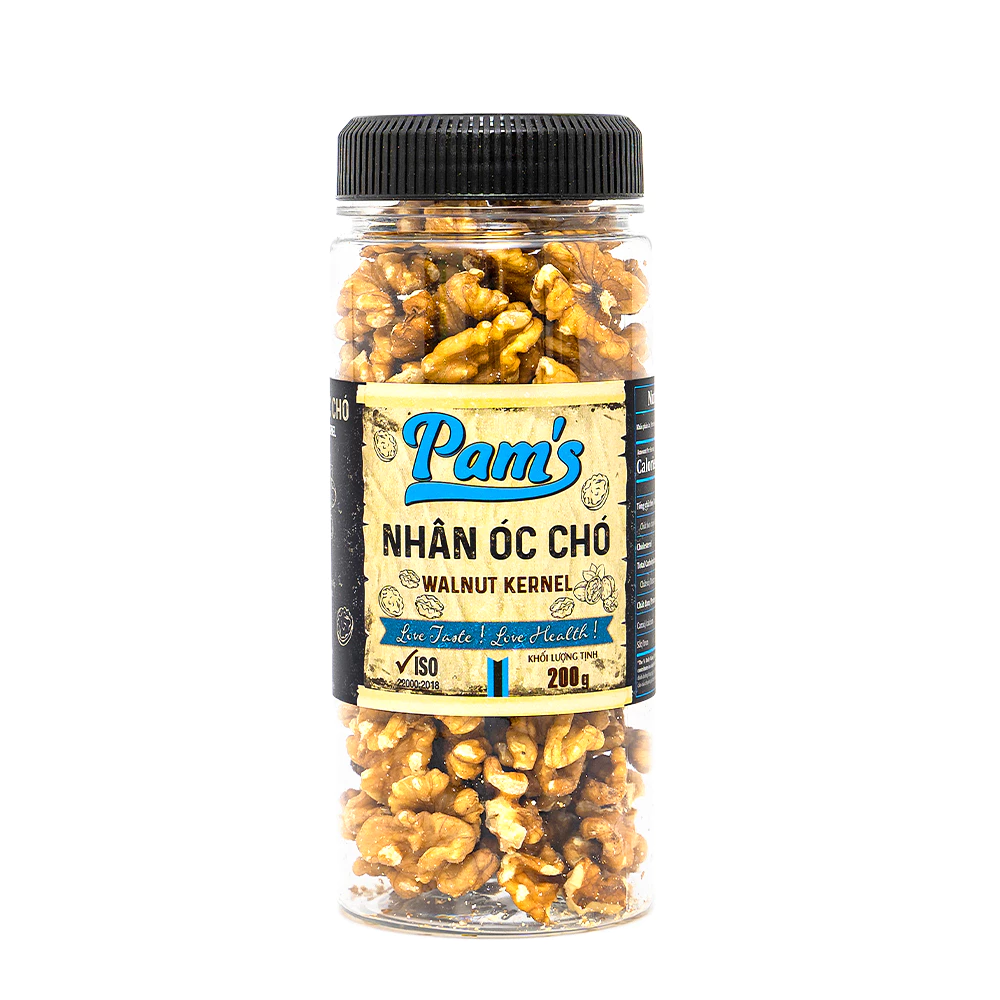 チリ産Pamsローストウォールナッツ（くるみ）カーネル 200g - 妊娠中・ダイエットに最適、サクサク濃厚