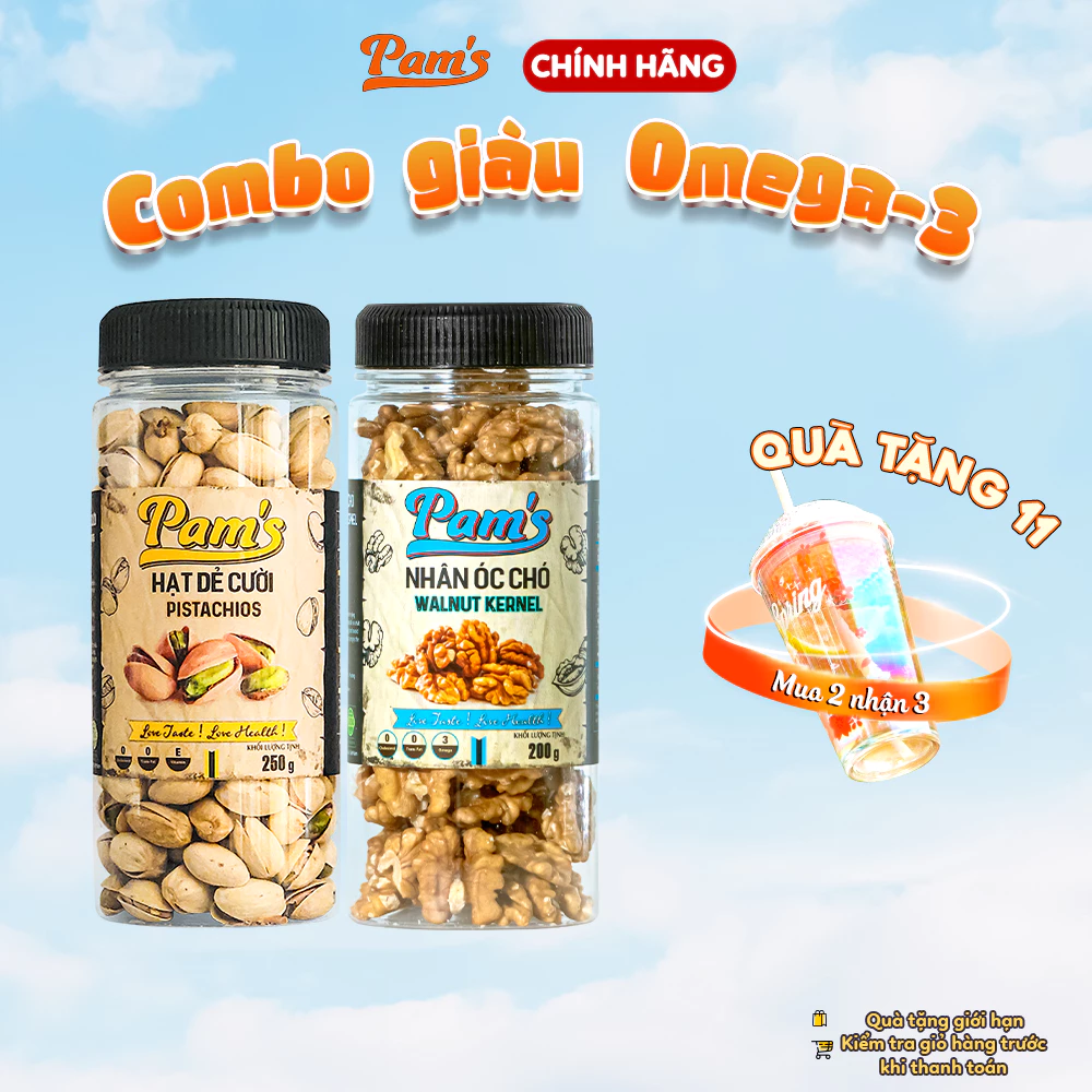 Pams 妊婦さん応援！クルミ200g＆無漂白ピスタチオ250g 健康ナッツコンボ
