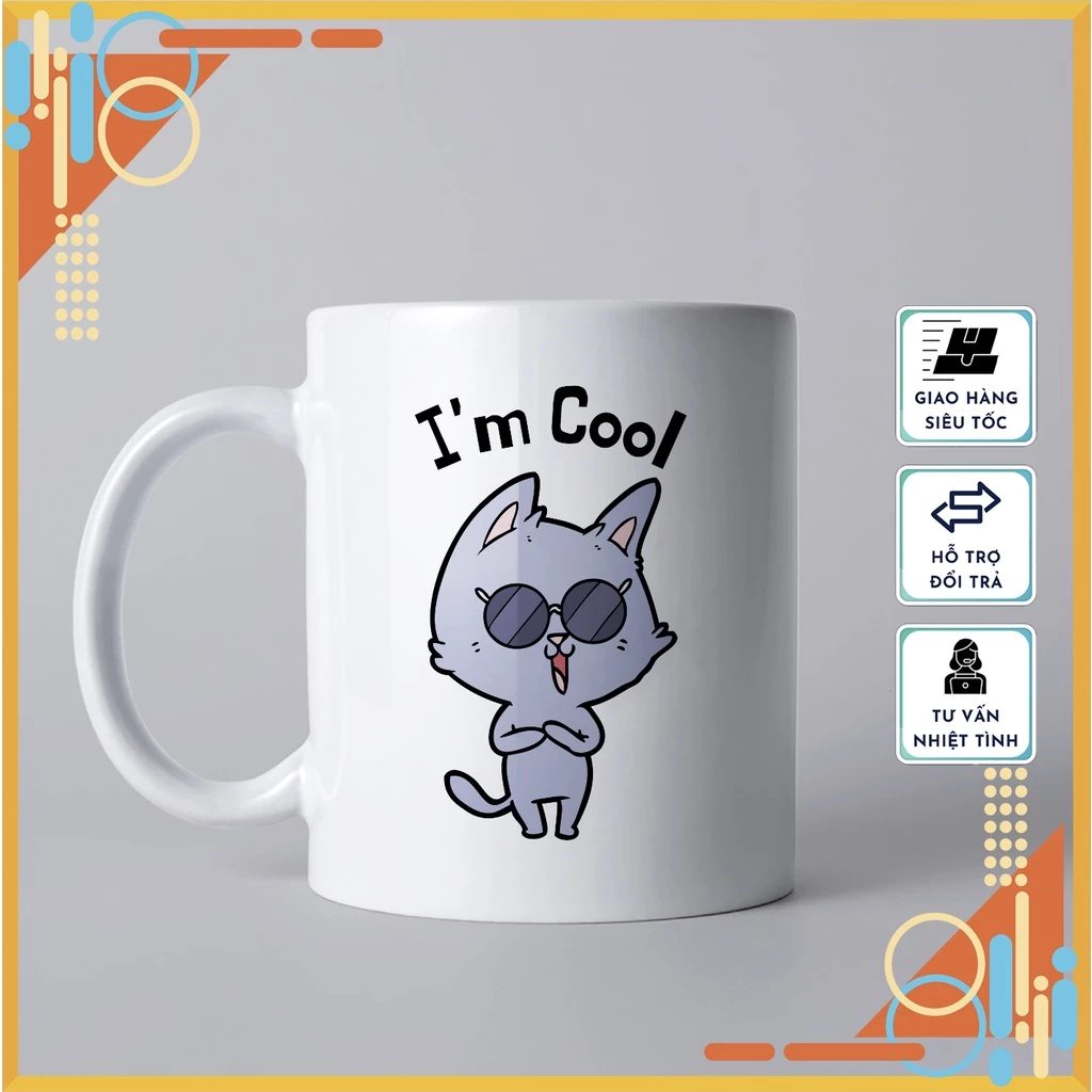 猫デザイン陶器マグカップ06 - かわいい猫柄、高級ギフトに最適、日常使いのコップ