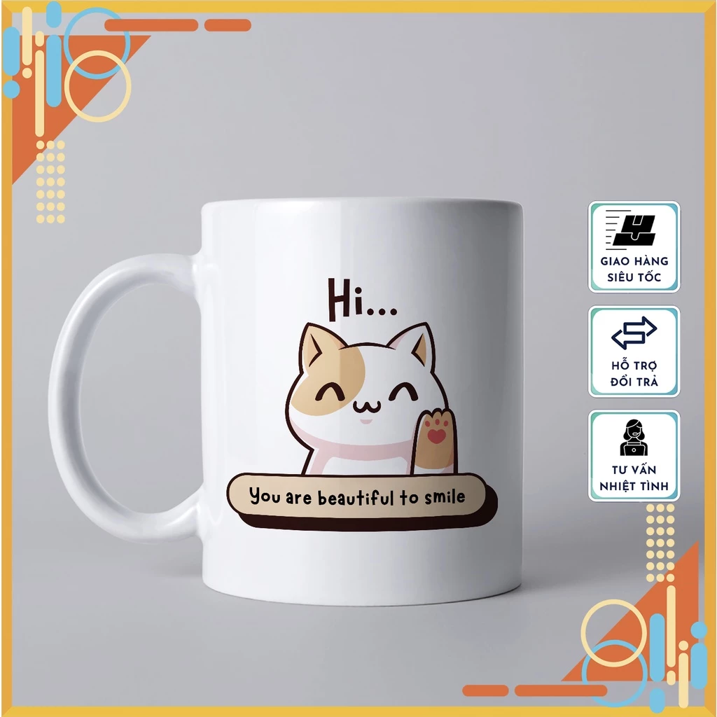 猫柄マグカップ 330ml - 可愛いデザインの高級陶器カップ | オフィス・日常使い・ギフトに最適