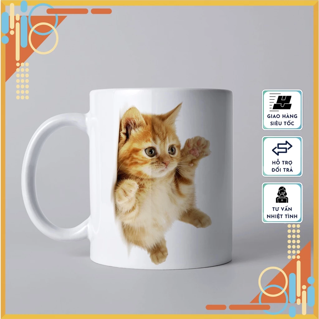 【柄26】可愛い猫柄セラミックマグカップ - プレミアムギフト、普段使いに