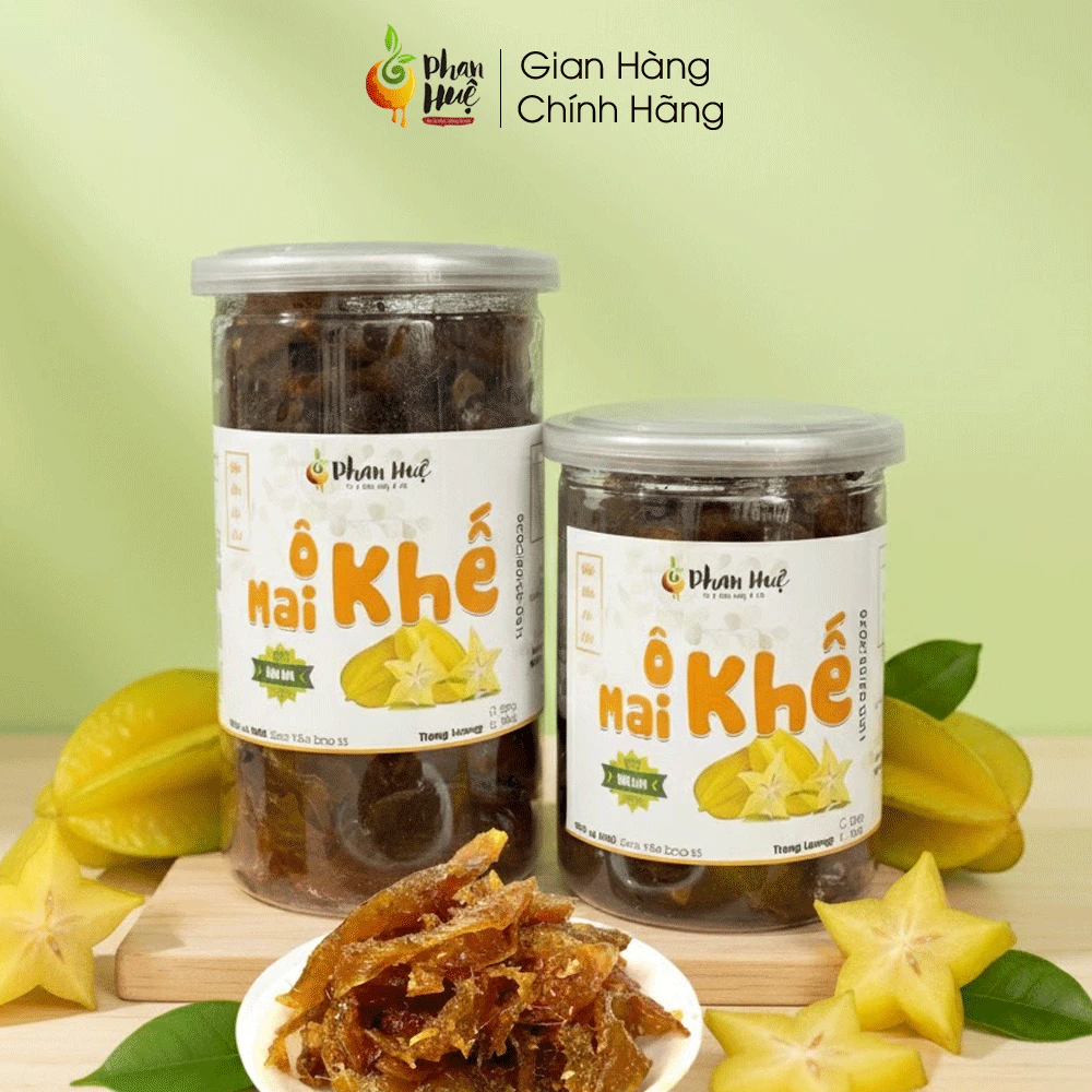 ファンフエ特製 ドライスターフルーツ生姜炒め 300g - ハノイ名物、甘酸っぱくもちもち生姜風味