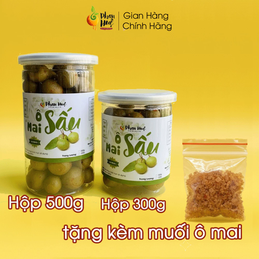 ハノイ名物 Phan Huệ 若サウの実入りオーマイ（干し梅）300g – 喉の痛み・咳緩和のカリカリ甘酸っぱ辛いスナック