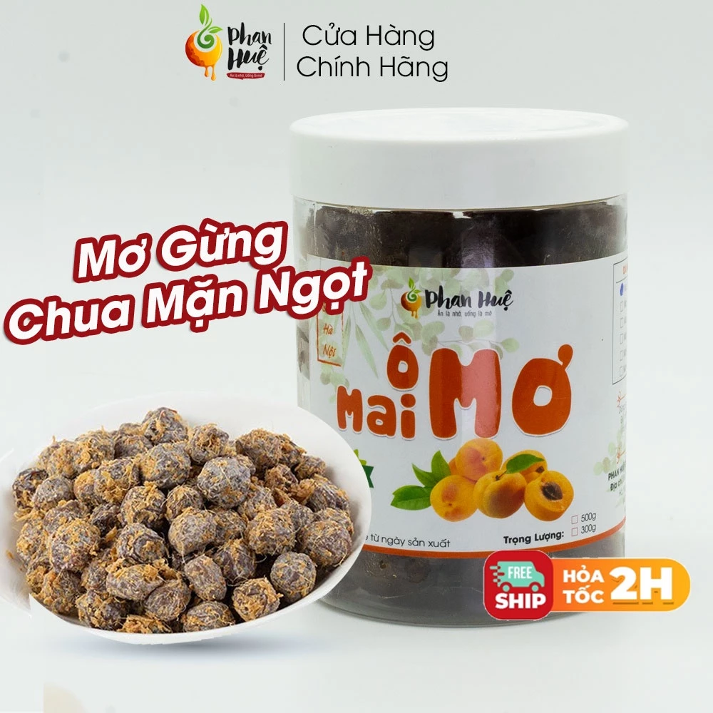 ハノイ名物 ファンフエ社製 梅干し（生姜入りシームイ風味）300g – 咳止め・喉の痛みに効く甘酸っぱい伝統菓子