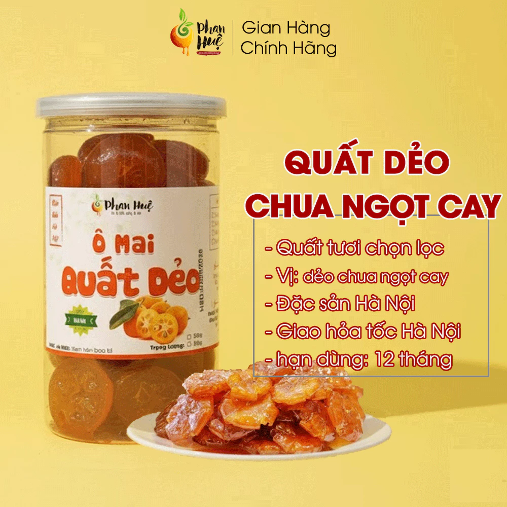 ファンフエ特製 ハノイ名物 蜜漬けキンカン（タッ）グミ 100g – 絶妙な甘酸っぱさとピリ辛のハーモニー