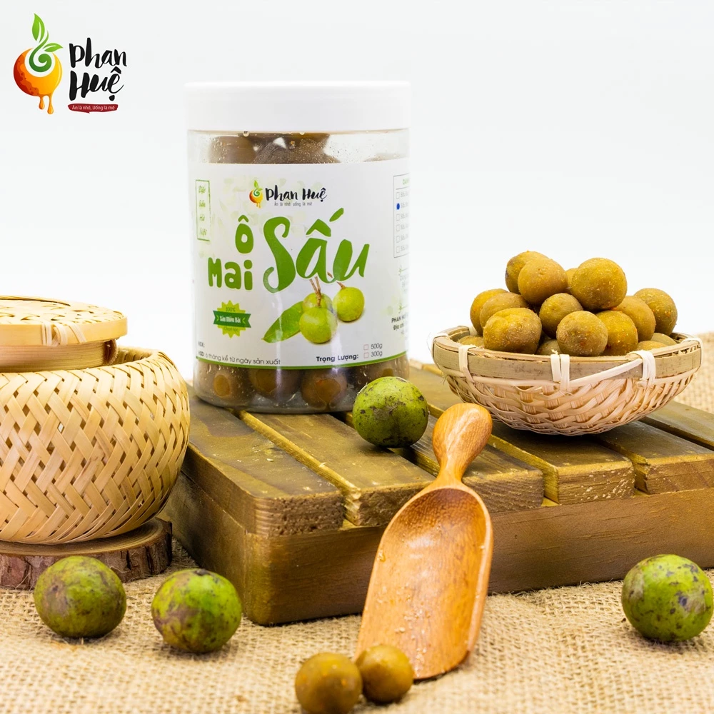 ファン・フエ特製 ハノイ名物 若いサウの実 カリカリ五味ドライプラム シームイ風味 300g