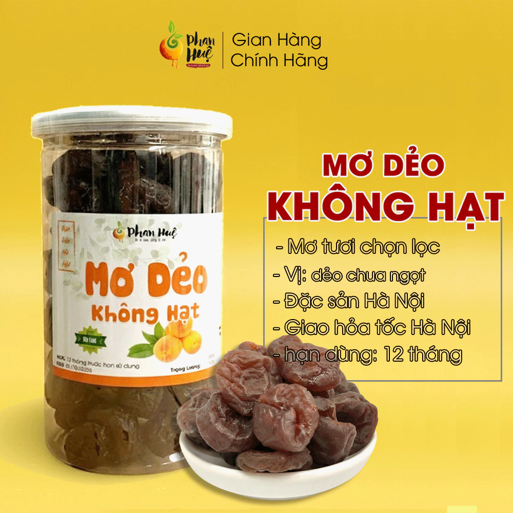 ファンフエ特製 種なしソフトドライあんず（梅）500g - 砂糖不使用・輸出品質・ハノイ名物