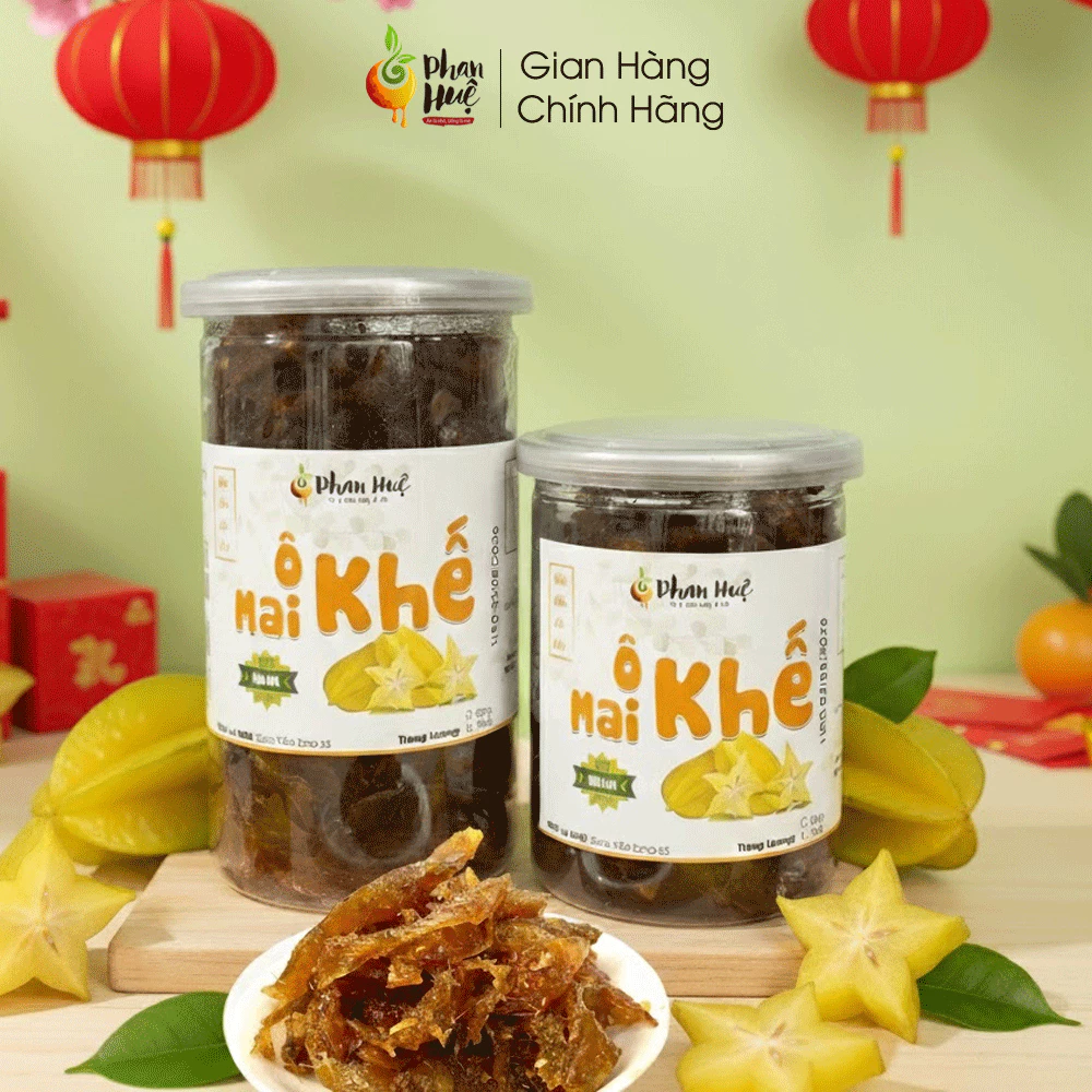 ファンフエ特製 スターフルーツのドライフルーツ「オーマイ・ケー」300g - ハノイ名物、甘酸っぱくてもちもち