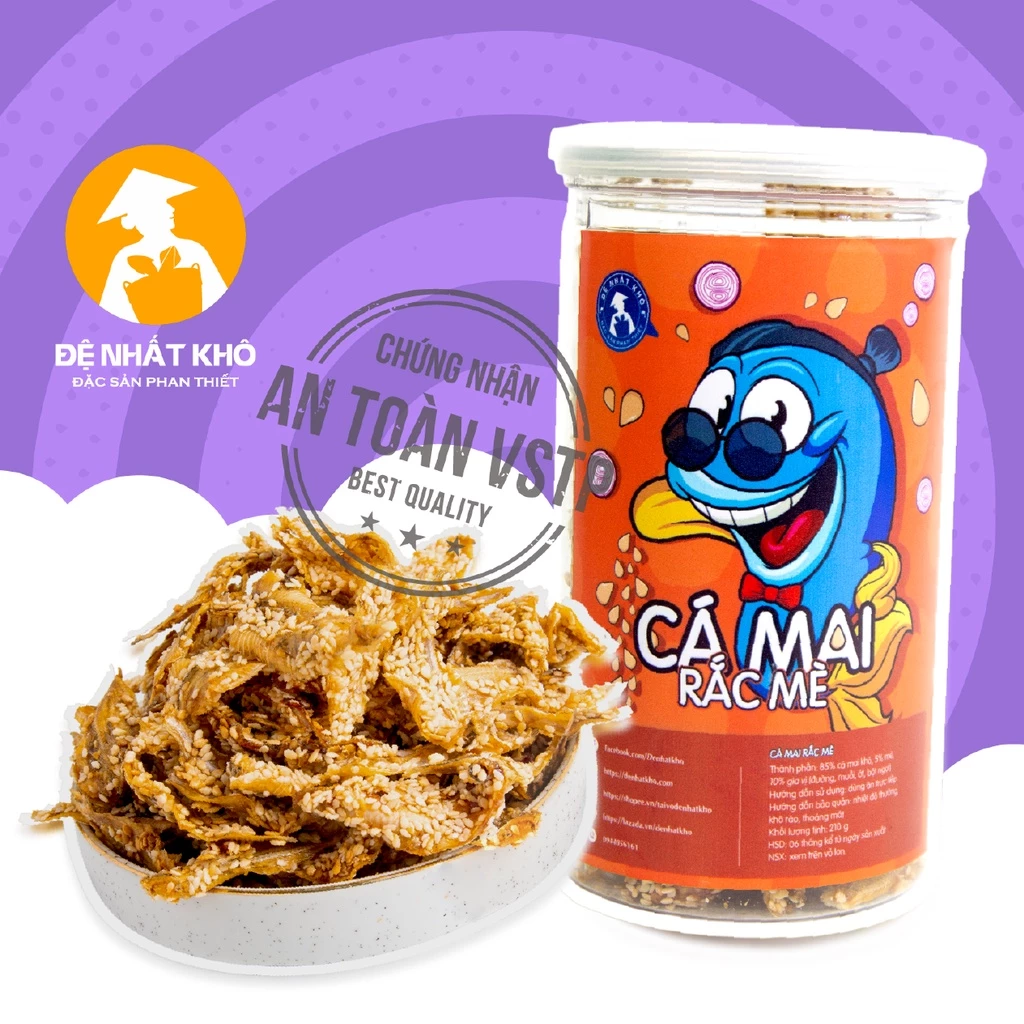 ファンティエット名物「デ・ニャット・コー」絶品！ごま風味の干しマイ魚スナック 230g 【お土産にも】