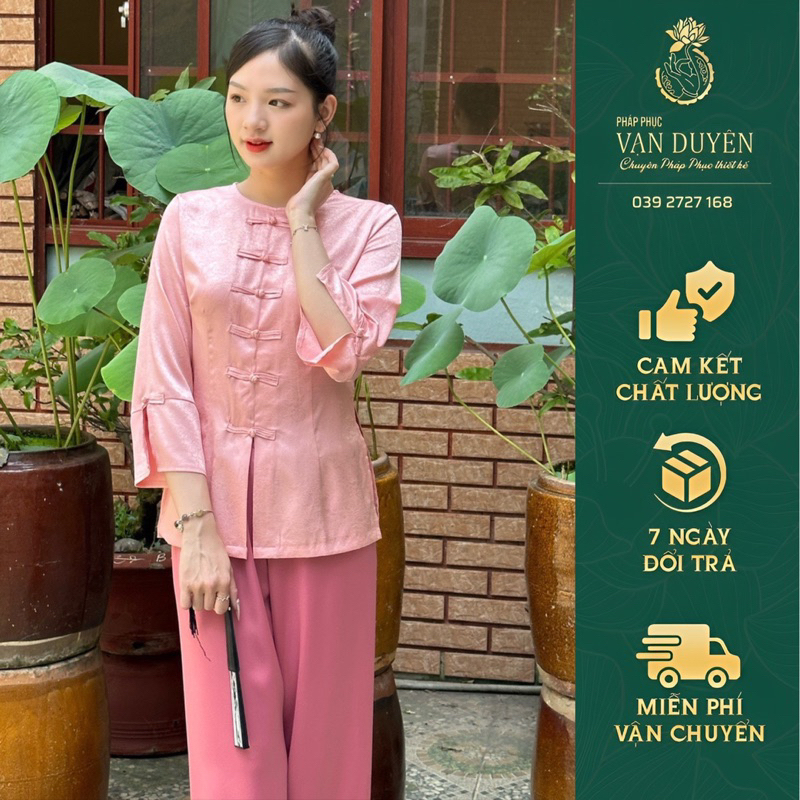 パープホックワンデュエン ガムルア カクタン チャイナボタン ピンク S-XL Van Duyen