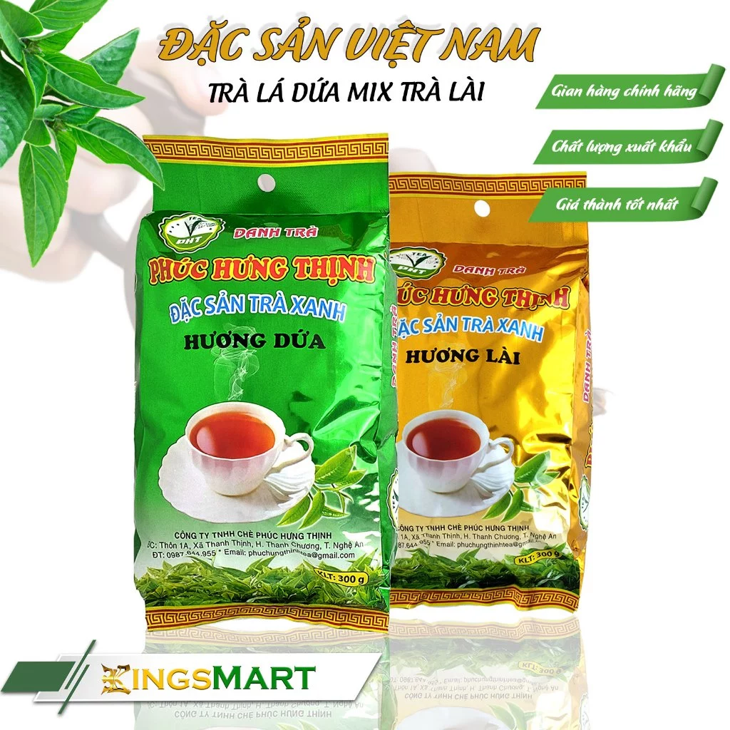 PHÚC HƯNG THỊNH パンダンリーフ＆ジャスミン 2種ブレンドティーセット 300g