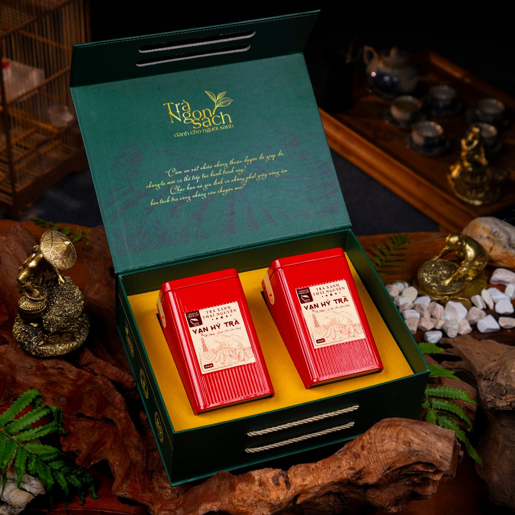 PHUQUY TEA ギフトボックス プレミアム緑茶 深い甘みと爽やかさ 200g PHUQUY TEA