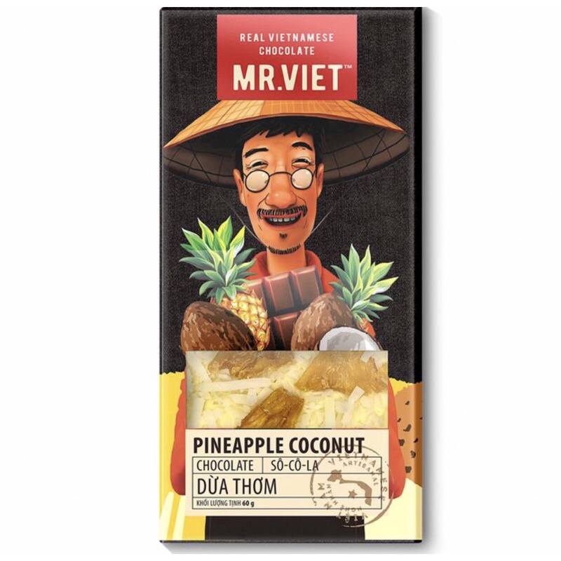 Mr.Viet パイナップルとココナッツのチョコレート 60g