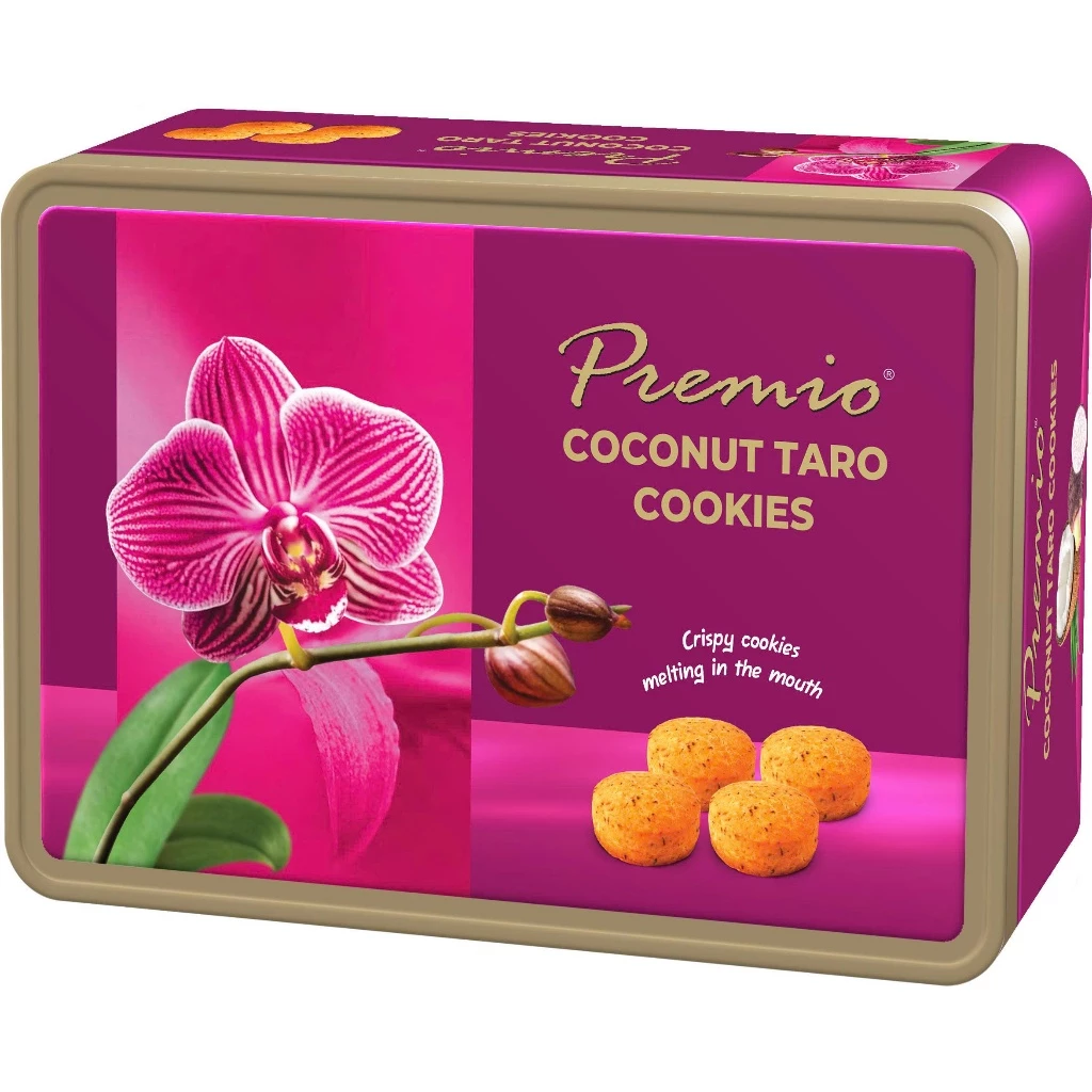 プレミオ エルガト 高級バタークッキー ピンク缶 220g【マレーシア直輸入】