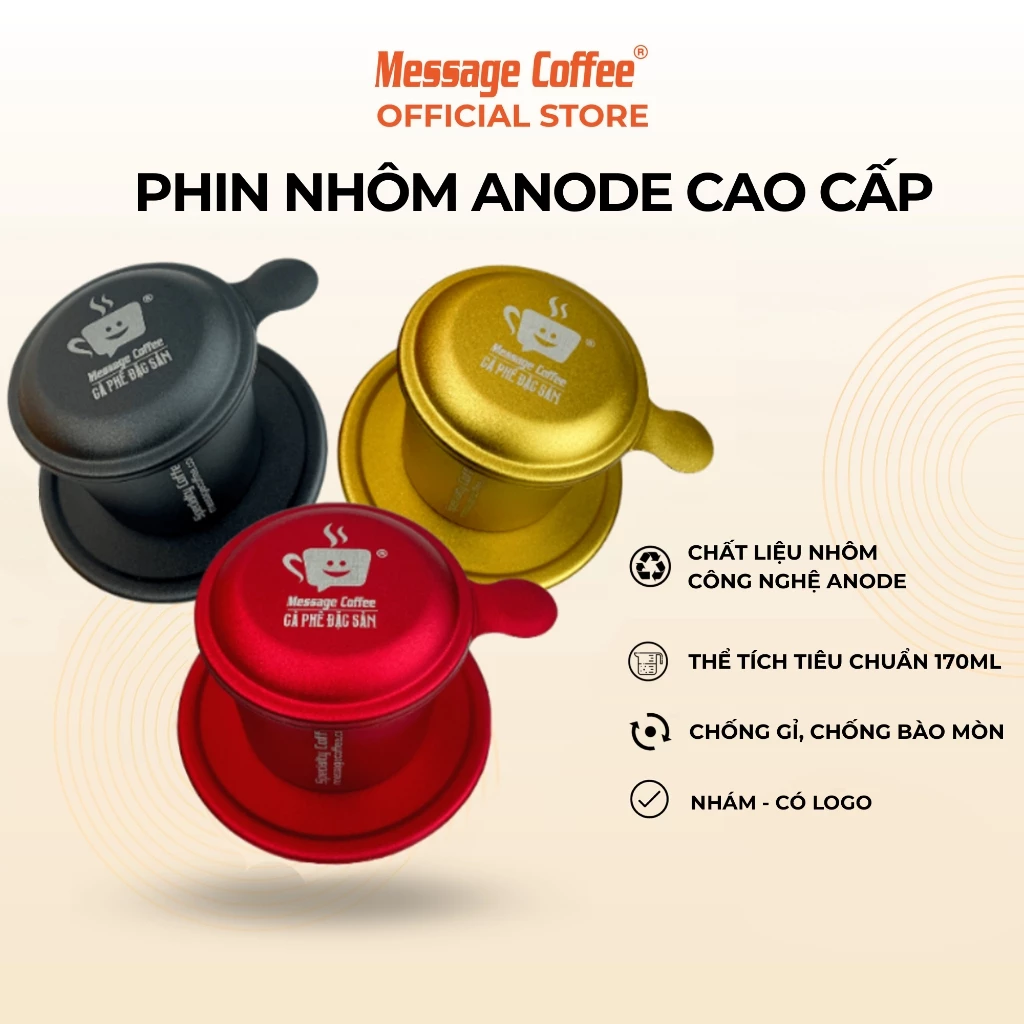 メッセージコーヒー製 高級ANODEレッドコーヒーフィルター – プレミアム品質で絶品カフェ体験