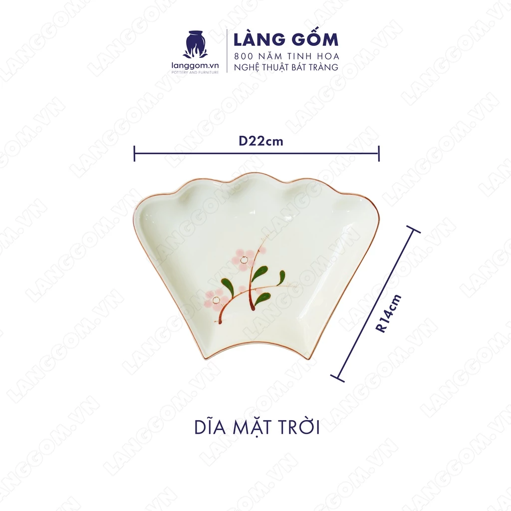 高級バッチャン焼き 花模様食器セット - ひまわり、桃、梅、蓮、竹の絵柄入り クリーム釉薬