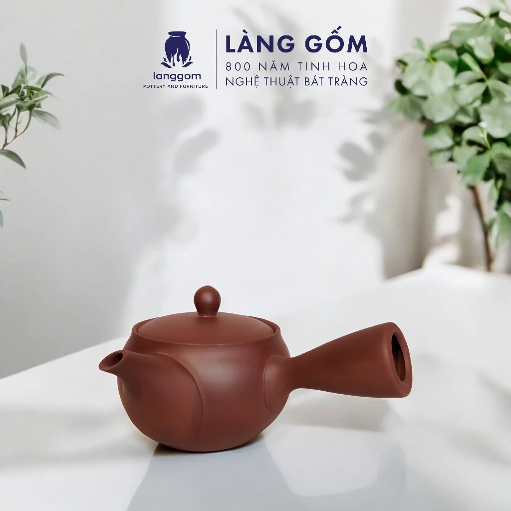 LÀNG GÔM バッチャン高級横手（向心）紫砂急須 - 茶道・お茶淹れ用ティーセット