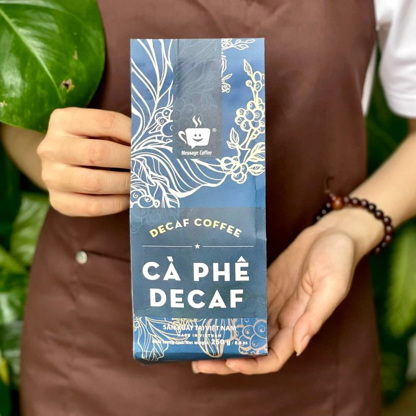 高級デカフェロブスタコーヒー粉 - カフェインレスで眠りを妨げない、カフェインに敏感な方向け 200g