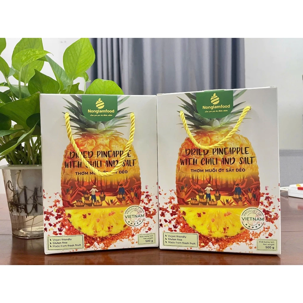 【高級輸出品質】ノングラムフード ソフトドライパイナップル チリソルト味 500g - 栄養豊富なヘルシースナック