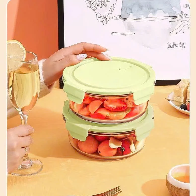 高級耐熱ガラス製食品保存容器 3個セット 最大400℃対応