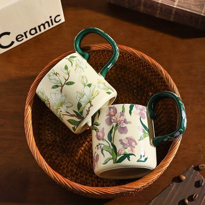 「アイリス＆コム色」高級セラミックペアマグカップ【オフィス向け・ギフトに最適】